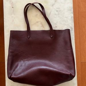 Burgundy Madewell tote